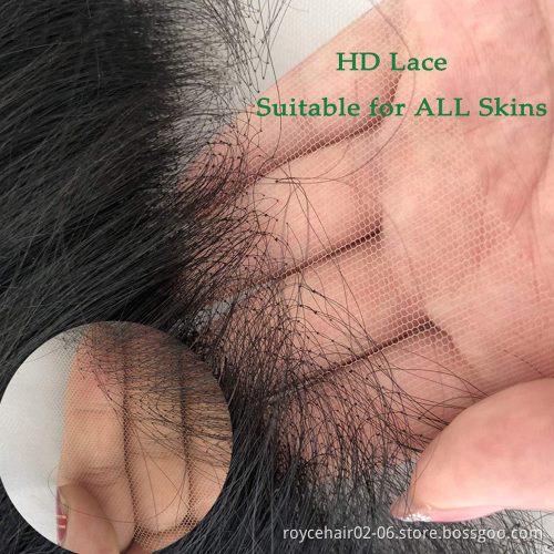 Cuticle Aligned Loose Wave Lace Closure Wigs Vendor, Cheap 10a Peruvian Curly Human Hair HD 4x4 Lace Front Wig For Women